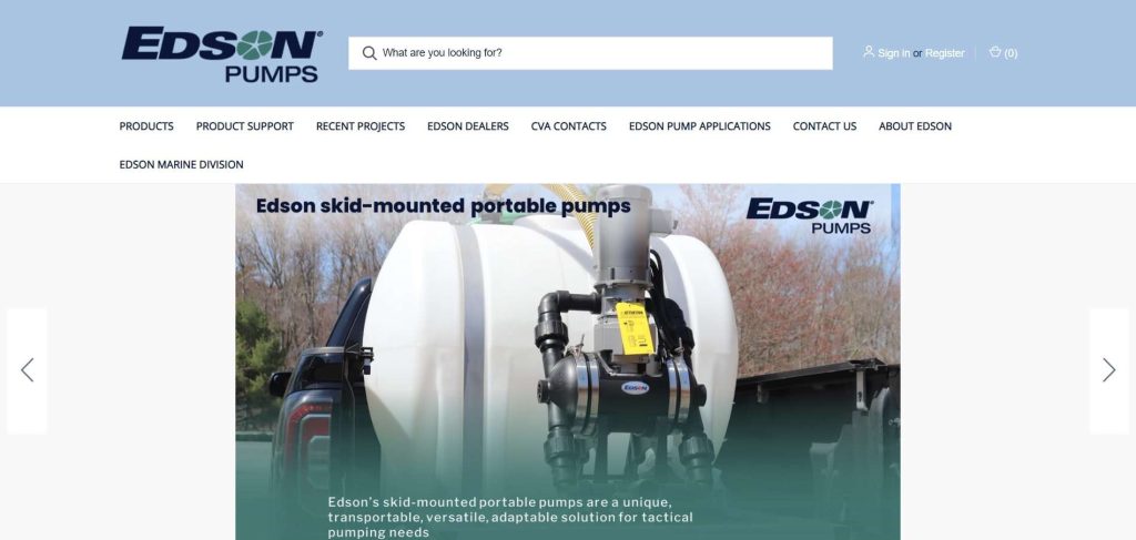 Edson International, Pump Division - liquid ring vacuum pump manufacturer - Vacculex